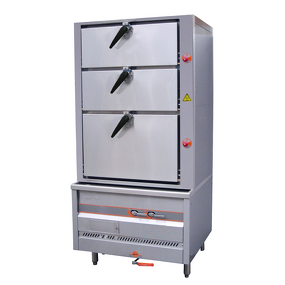 Gas Steam Cabinet Supplier - Energy-Saving 3-Layer Stainless Steel Rice Seafood