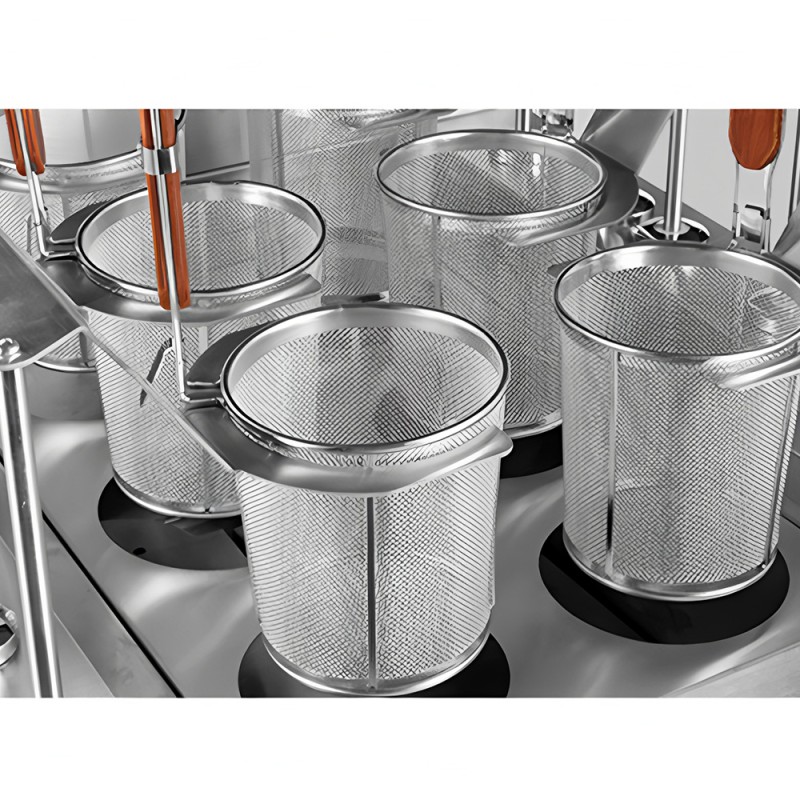 Electric Pasta Cooker Manufacturer - 6 Basket Automatic Lift Commercial Pasta Cooker