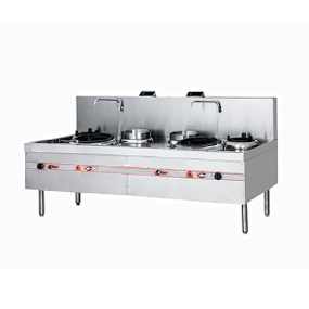 Gas Wok Range Factory - 2 Burner High Power Natural Gas LPG Cooking Stove