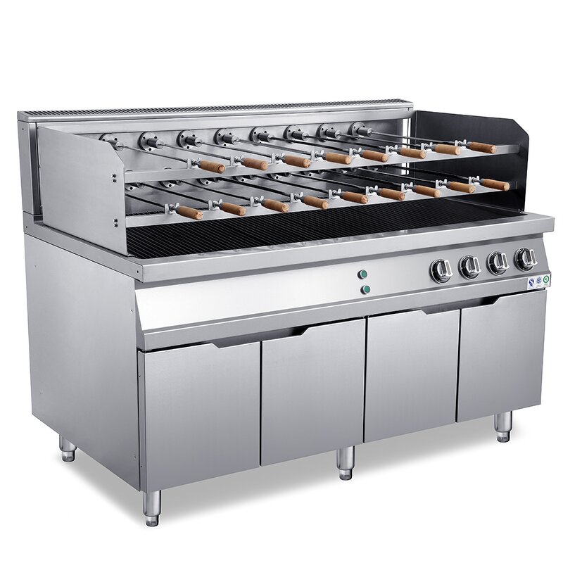 Electric Chargrill Supplier - with Cabinet Stainless Steel BBQ Grill for Hotel