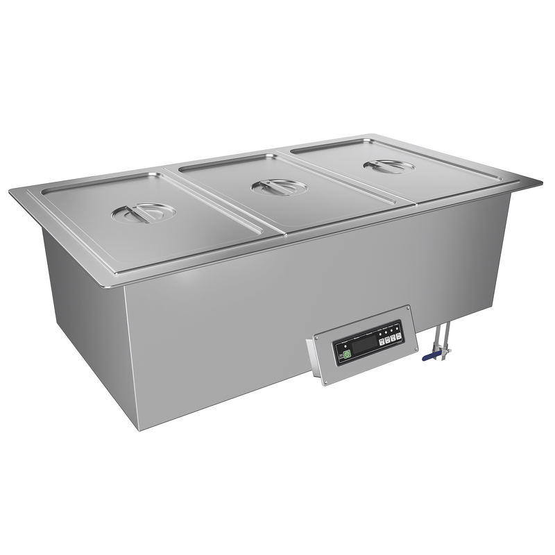 Buffet Bain Marie Warmer Manufacturer - Built-in 3 Compartment Electric Heating 220V