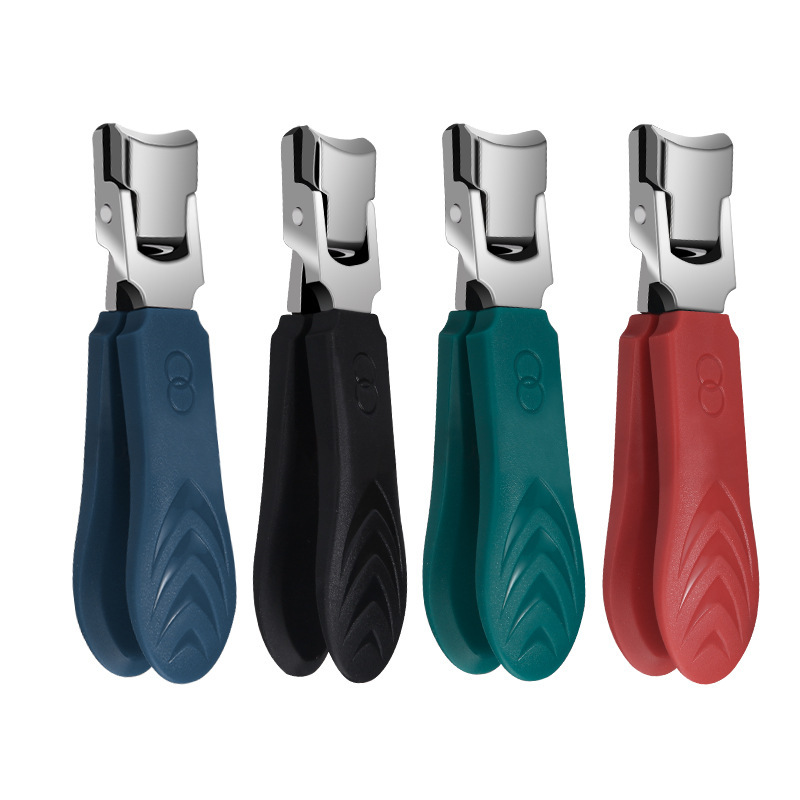 Professional Stainless Steel Anti-Splash Nail Clipper Large Single Thick Hard Nail Cutter with Curved Blade for Baby's Fingers