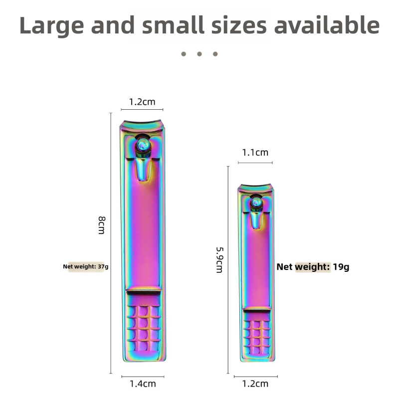 Black Carbon Steel Oblique Nail Clipper Single Dead Skin Manicure Scissors Curved Blade Large Small Nail Clippers for Fingers