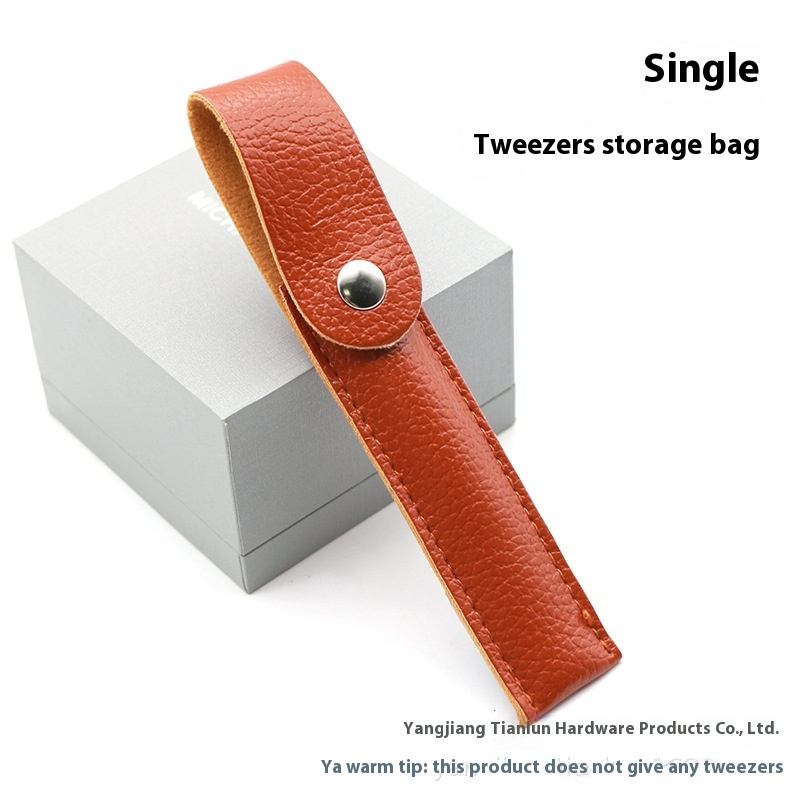 New Arrival Single Double Eyelash Tweezers Protective Bag PU Leather Beauty Tool Acne Needle Storage Bag  for Eyebrow Clip