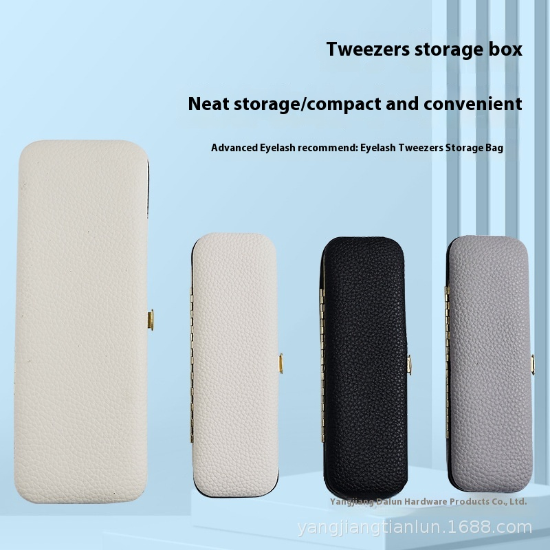 Leather Box Storage for Eyelash Tweezers and Tools Dustproof  Cosmetic Tool Bag  Acne Needle Storage Cover for Eyelash Artist