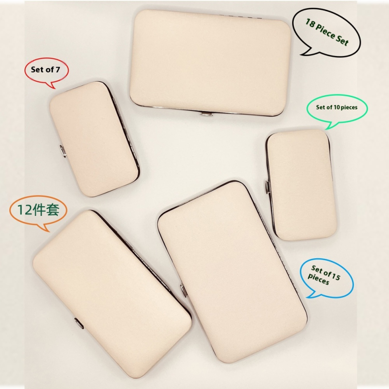 18-Piece Rose Gold Stainless Steel Nail Clippers Set Full Manicure Tools Toenail   Finger Nippers for Personal Care Box Packing