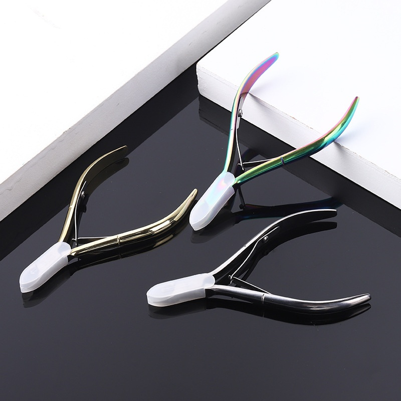 Factory Direct Dead Skin Scissors Colorful Gold Manicure Pliers Cuticle Nippers with  Stainless  Handle Beauty Barbs Nail Tools