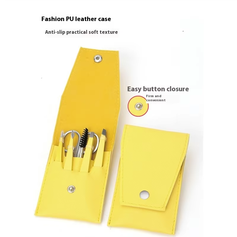 Wholesale Private Label Stainless Steel Makeup Kit 4-Pcs Eyebrow Clip Tools  Eyebrow Clip With Pointed  Plucking Hair Tweezers