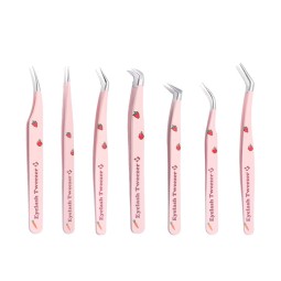 Professional High-Precision Pattern Design Clip Stainless Steel Eyelash Tweezers False Eyelash Artist Grafting Eyelash Clips