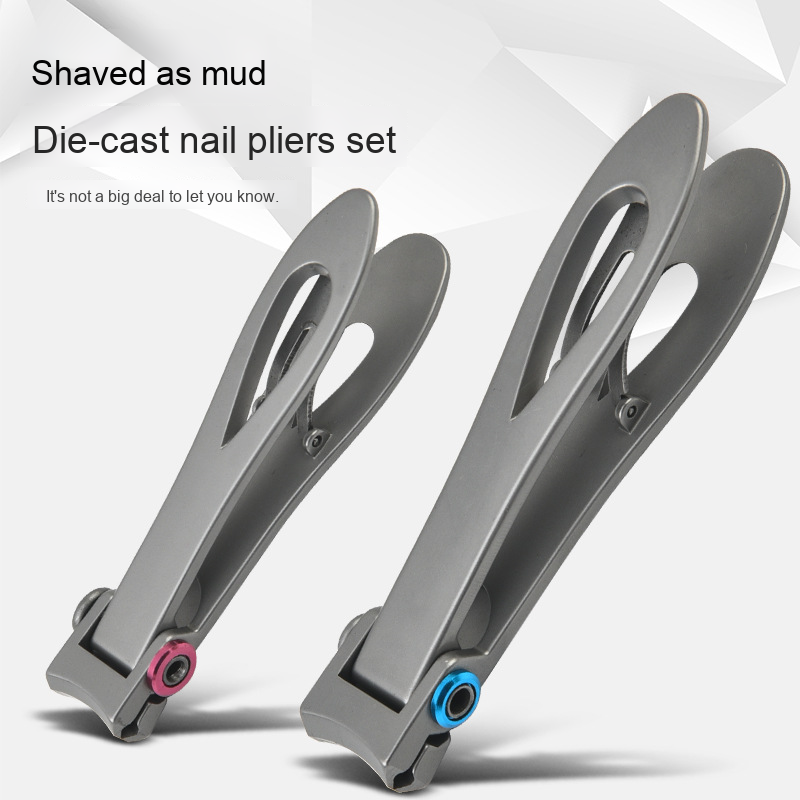 Large Die-Cast Nail Clippers for Thick Fingers Curved Blade Household Toe Clippers Manicure Pedicure Tools for Hard Toe Fingers