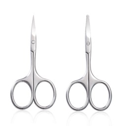 Factory Stainless Steel Small Scissors for Nose Hair and Eyebrow Trimming Sharp Manicure Scissors Makeup Beauty Household Tool