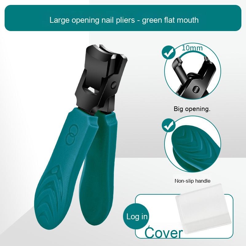 Professional Stainless Steel Anti-Splash Nail Clipper Large Single Thick Hard Nail Cutter with Curved Blade for Baby's Fingers