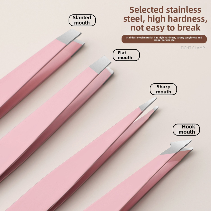 High Precision 96 Stainless Steel Eyebrow Tweezers Nose Hair Beard Plucking Tool False Eyelash Tweezers Eyebrow Shaping Tool