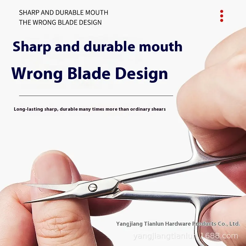 Russian Front Dead Skin Manicure Scissors Small Pointed Stainless Steel Beauty Tools Cuticle Scissors with Curved Edges