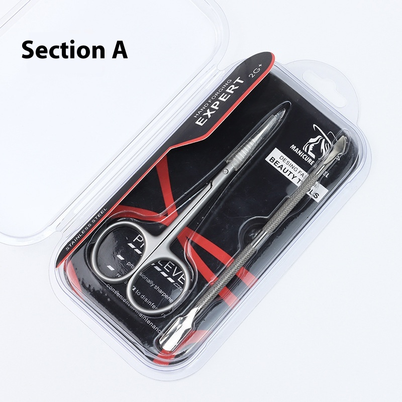 Professional Nail Salon Cuticle Nippers Set Russian Style Steel Push Cuticle Remover Tool Nail Clippers for Trim Dead Skin