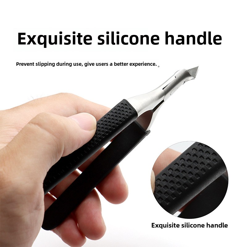 Professional Dead Skin Removal Tool-Colorful Silicone Non-Slip Handle Cuticle Pliers Scissors Spot Wholesale Nail Nippers