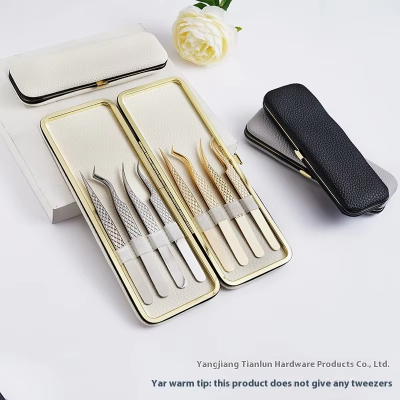 Leather Box Storage for Eyelash Tweezers and Tools Dustproof  Cosmetic Tool Bag  Acne Needle Storage Cover for Eyebrow Artist