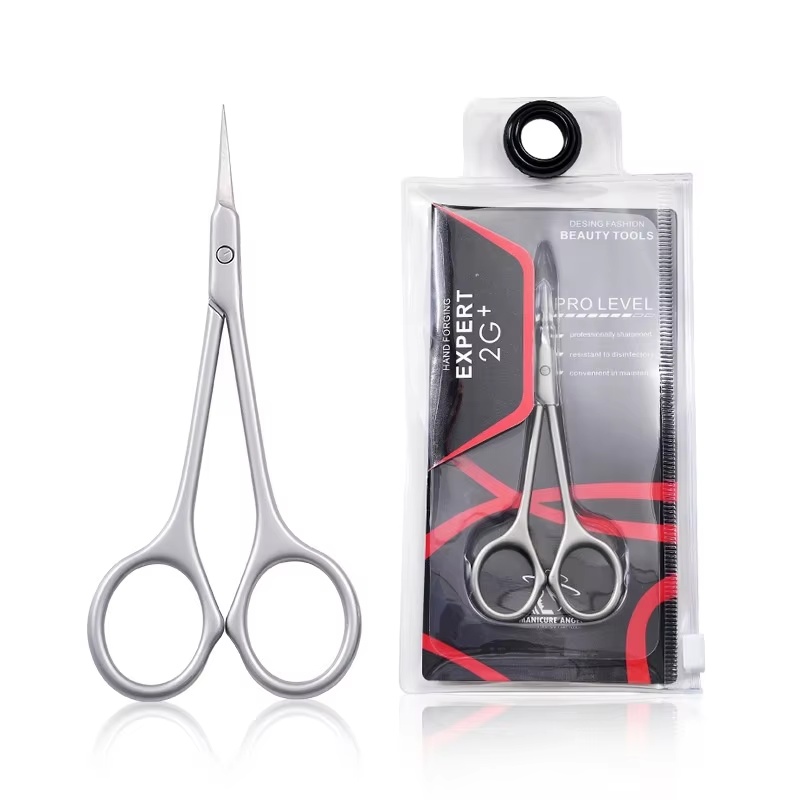 Russian-Style Dead Skin Scissors Set Barbed Manicure Cuticle Nippers with Sharp Long Edge Beauty Eyebrow Scissors