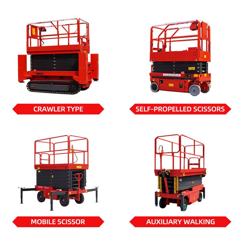 Battery Scissor Lift Factory - Powered 6-12m Skylift Mobile Crawler Self Propelled