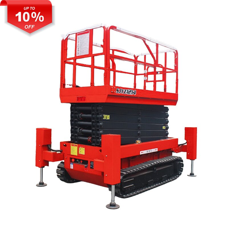 Crawler Scissor Lift Manufacturer - 4-12m Electric Track Rough Terrain Ce Iso