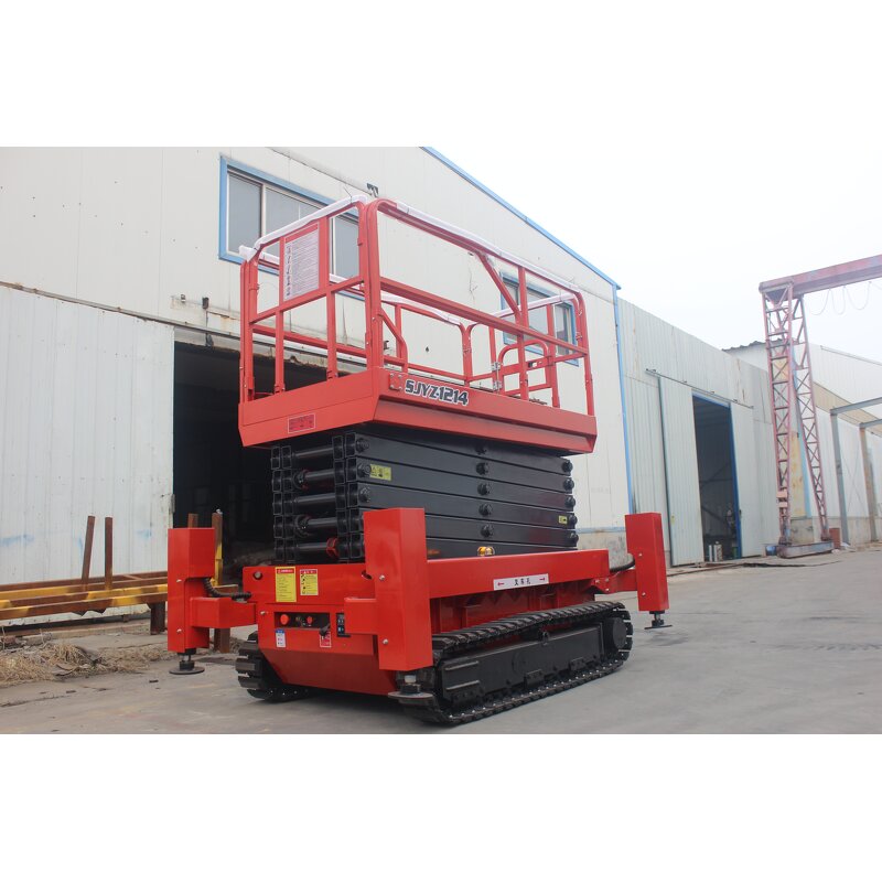 Crawler Scissor Lift Manufacturer - 4-12m Electric Track Rough Terrain Ce Iso