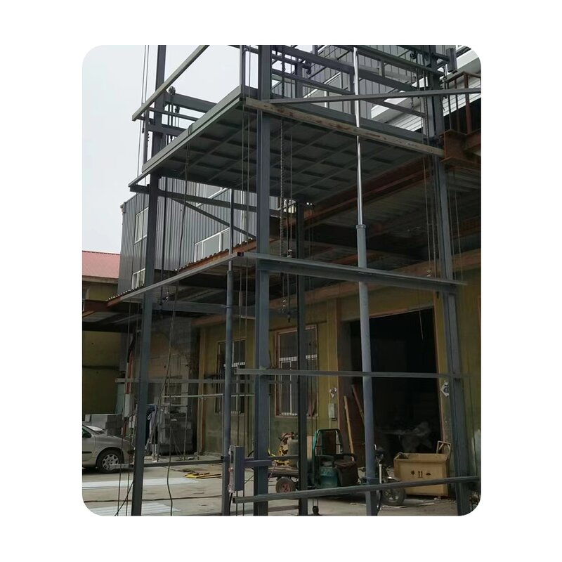 Freight Elevator Factory - Double Guide Rail Winch/Hydraulic Outdoor