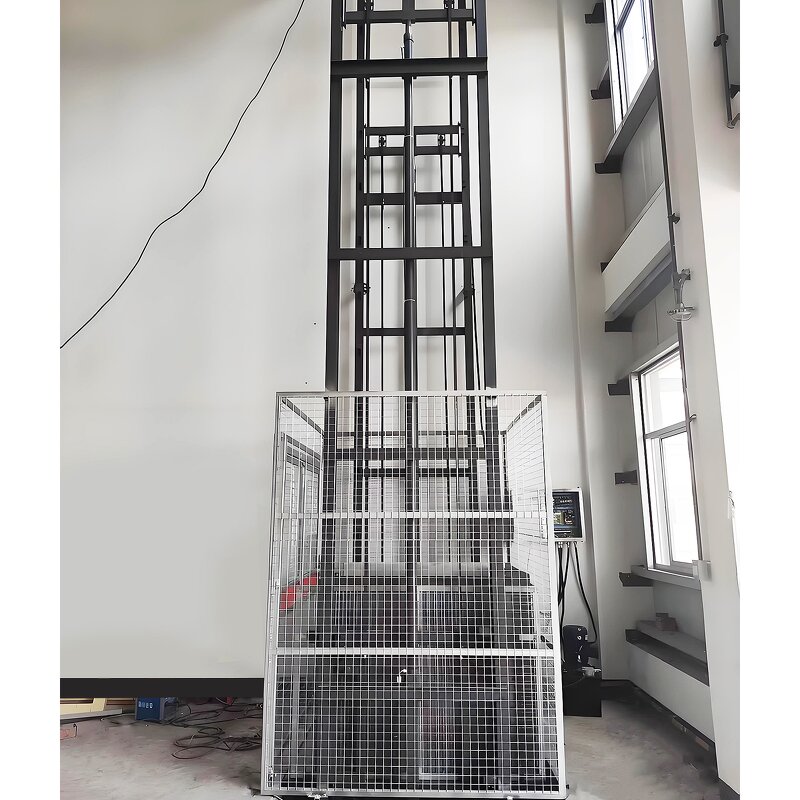 Guide Rail Cargo Lift Manufacturer - Hydraulic Electric System Vertical Lifting