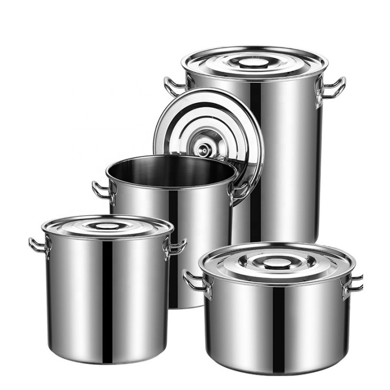 Stock Pot Soup Bucket Supplier - Commercial Stainless Steel Thickened for Hotel Restaurant