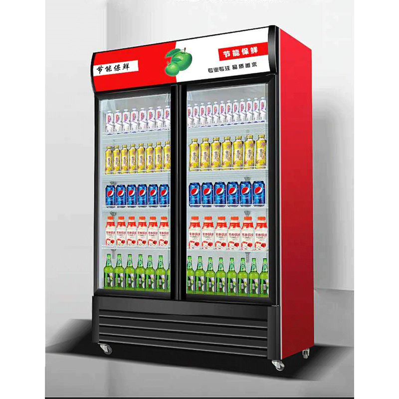 Beverage Cooler Supplier - Two-Door Vertical Upright Single-Temperature for Supermarket