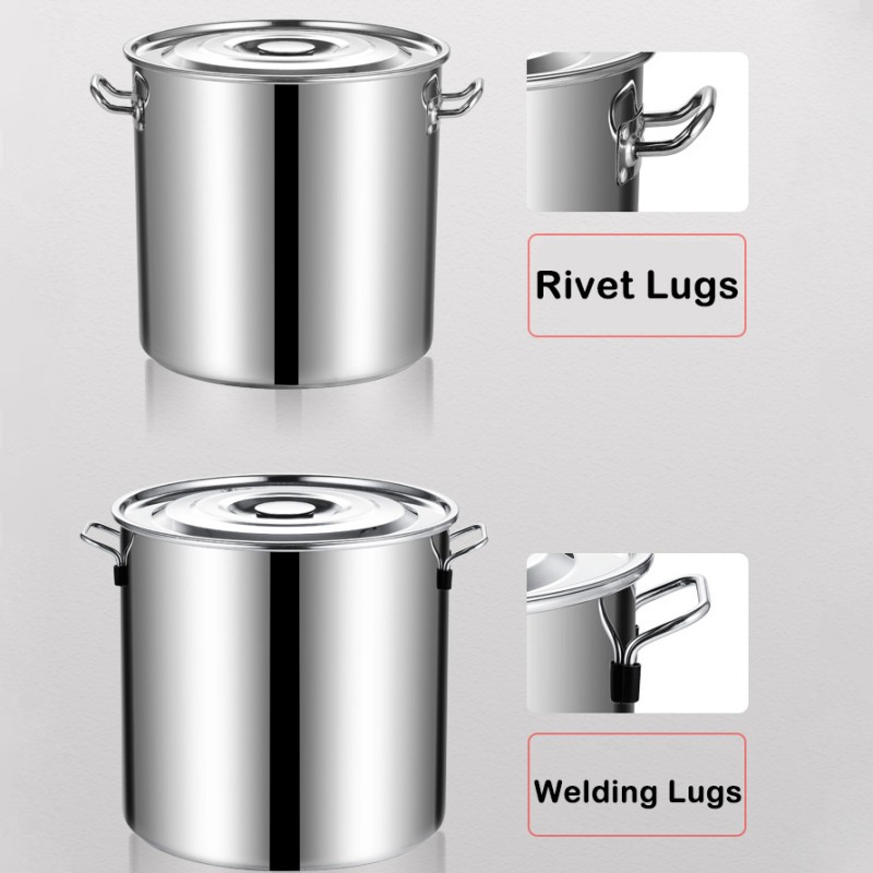 Stock Pot Manufacturer - Hotel Supplies 50L 100L Tall Straight Non Magnetic