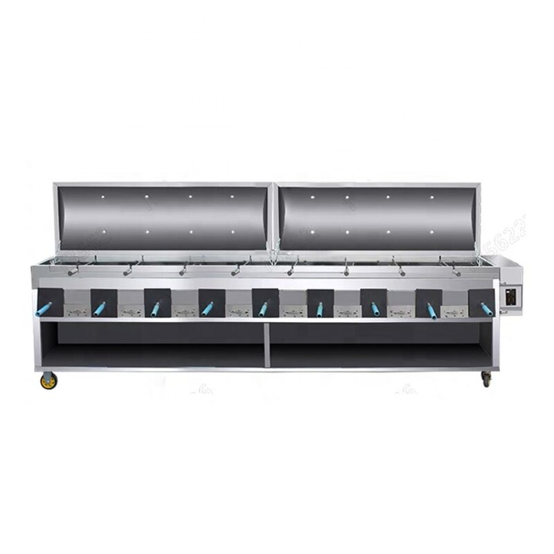 Six-head Roast Stove Manufacturer - Stainless Steel with Charcoal Box Galvanized Outdoor