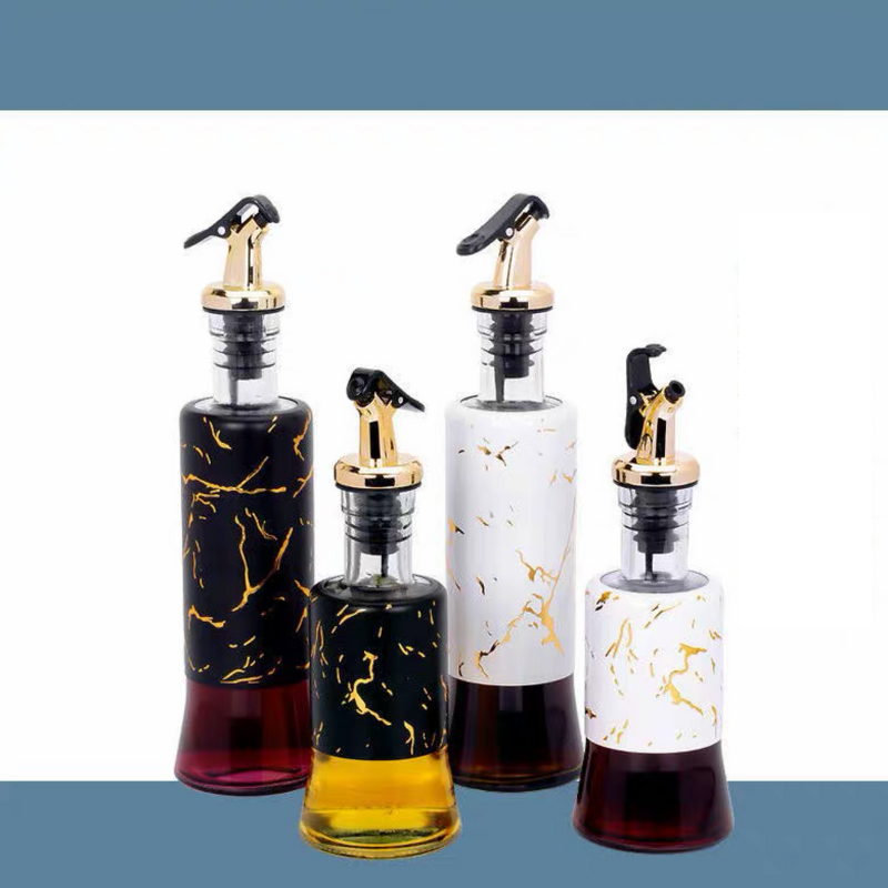 Seasoning Box Set Supplier - Rotating Glass Jar Kitchen Storage Salt Shaker Sealed