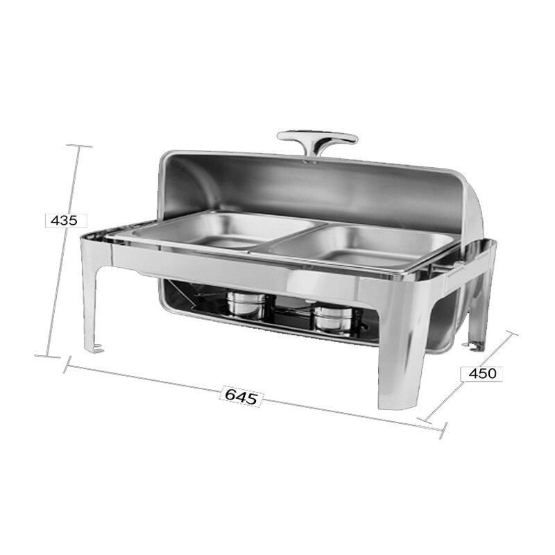 Chafing Dish Set Supplier - Stainless Steel Rectangle Buffet Dish Food Heater
