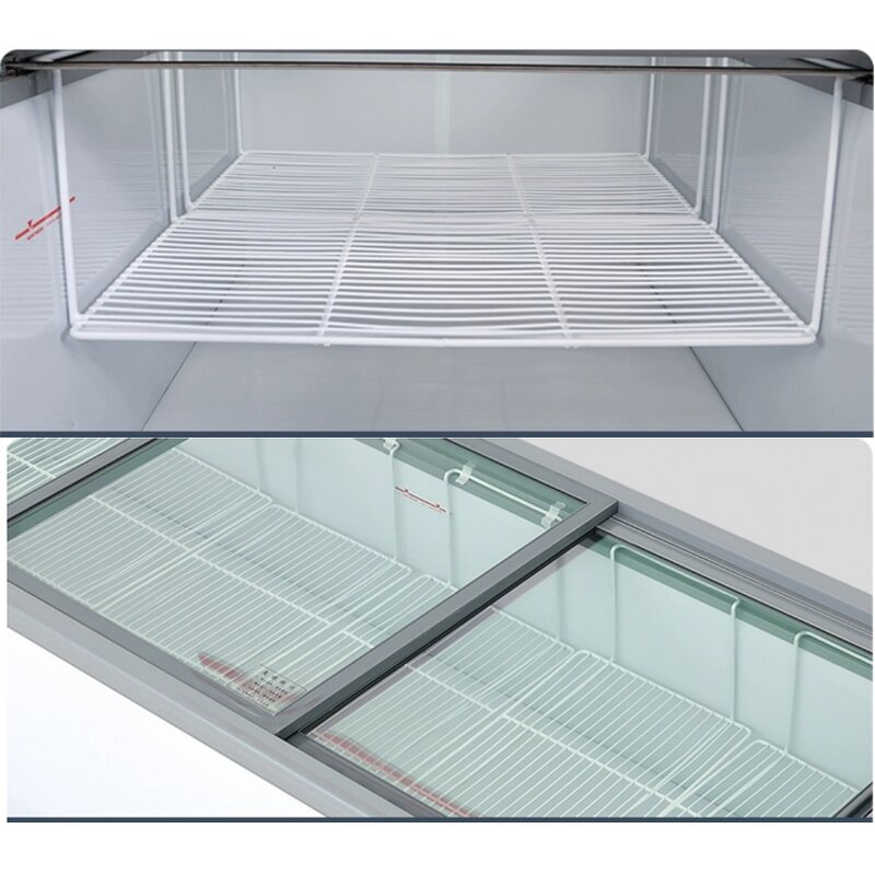 Island Freezer Supplier - Commercial Refrigerated Glass Top for Supermarket