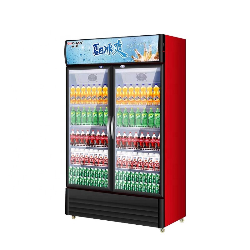 Beverage Cooler Supplier - Two-Door Vertical Upright Single-Temperature for Supermarket