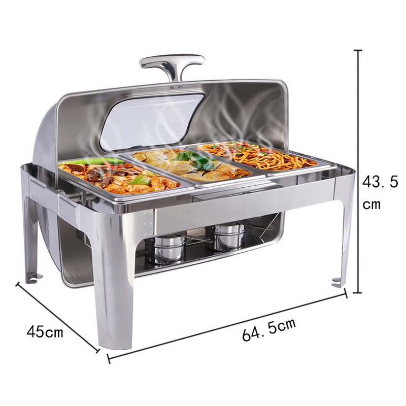 Chafing Dish Set Supplier - Stainless Steel Rectangle Buffet Dish Food Heater