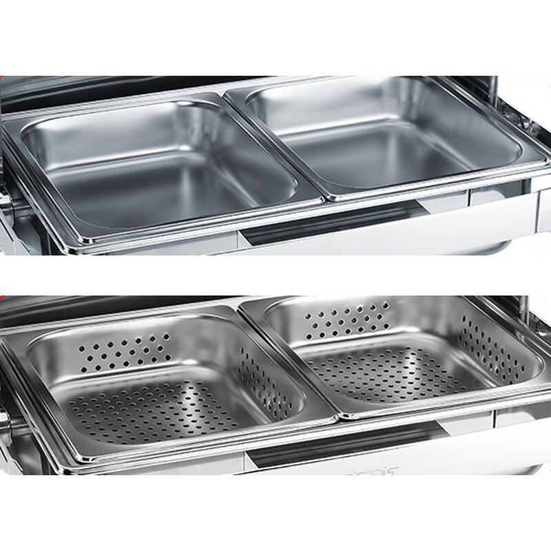 Chafing Dish Set Manufacturer - Acrylic Rectangle Stainless Steel Buffet Set