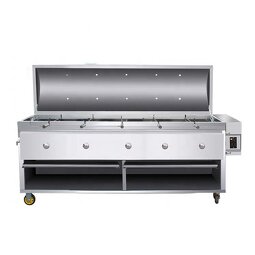 Movable Cart Grill Supplier - Five-Head Stainless Steel Gas Galvanized Metal