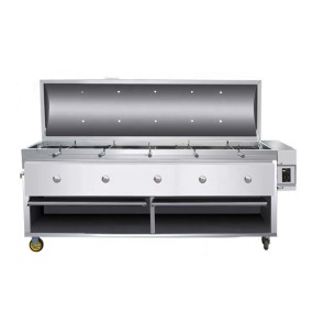 Movable Cart Grill Supplier - Five-Head Stainless Steel Gas Galvanized Metal