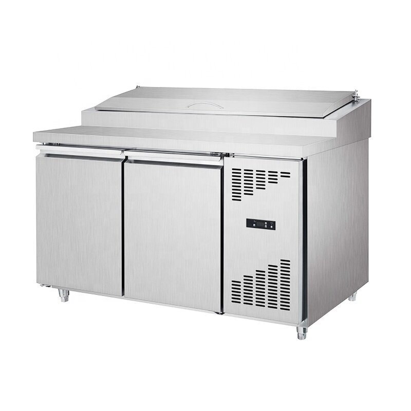 Salad Bar Fridge Manufacturer - Single Temperature Pizza Prep Counter Top Display
