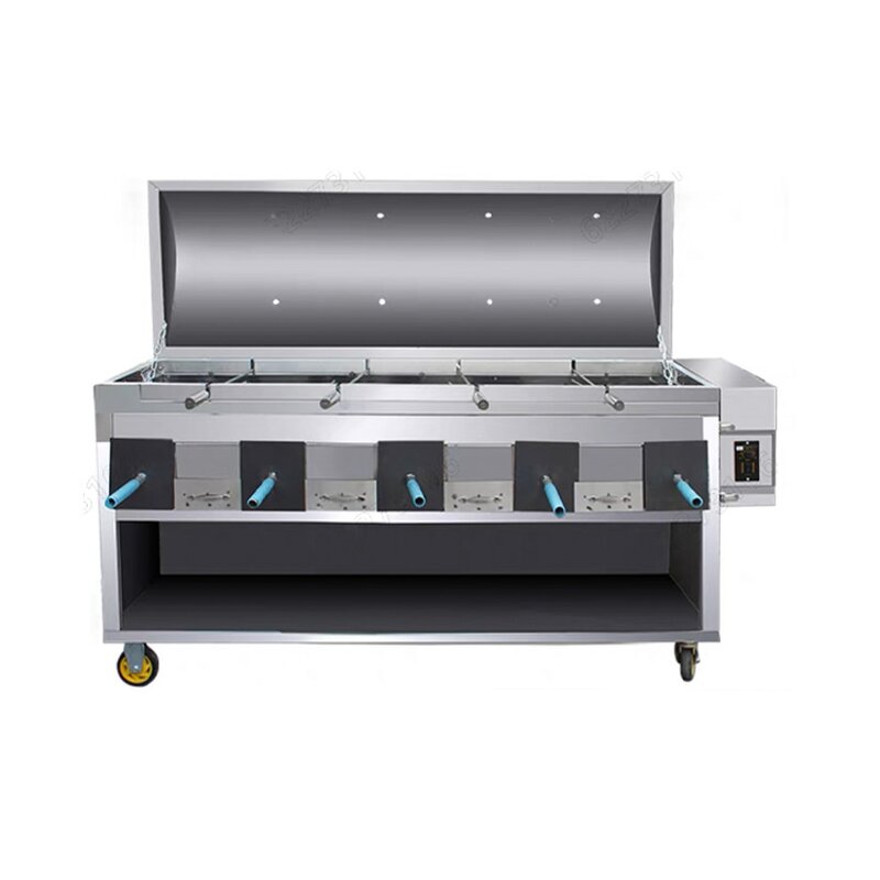 Automatic Rotating Oven Manufacturer - 6 Heads Chicken BBQ Oven Lamb Roasting Machine