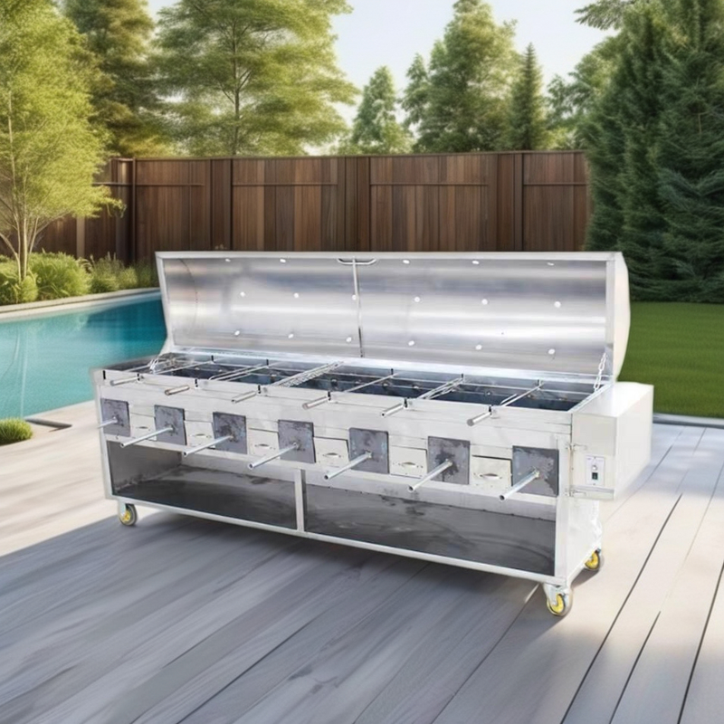 Gas Stove Fryer Factory - Six Head Double Gas Fryer Noodles Machine