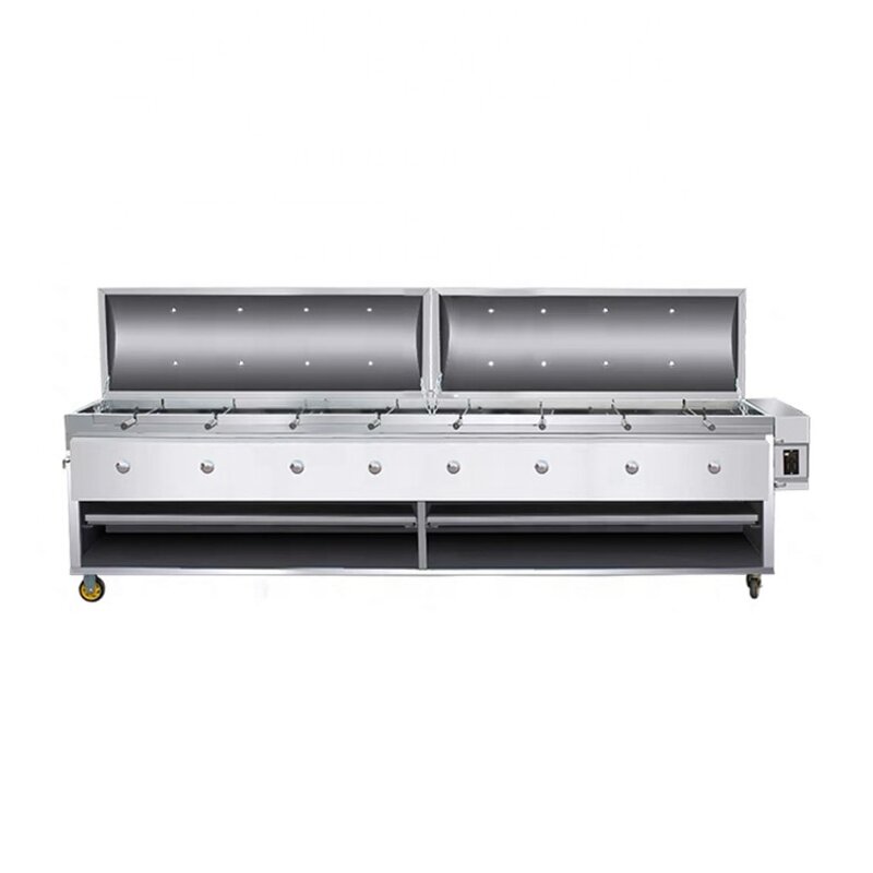 Movable Cart Grill Supplier - Five-Head Stainless Steel Gas Galvanized Metal