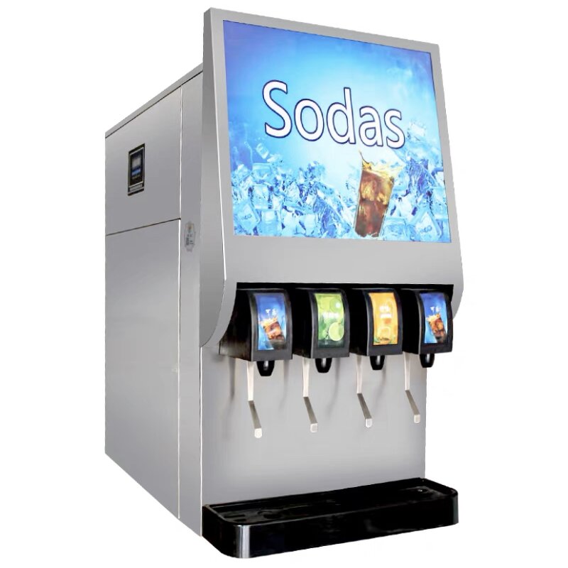 Cola Dispenser Factory - 4 Valve Stainless Steel Cold Cola Dispenser Bottled