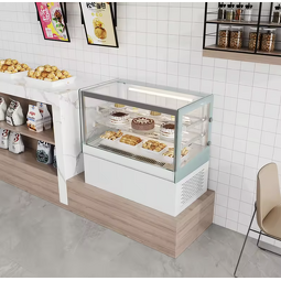 Refrigerated Display Cabinet Supplier - High Quality Right Angle Tempered Glass Door LED