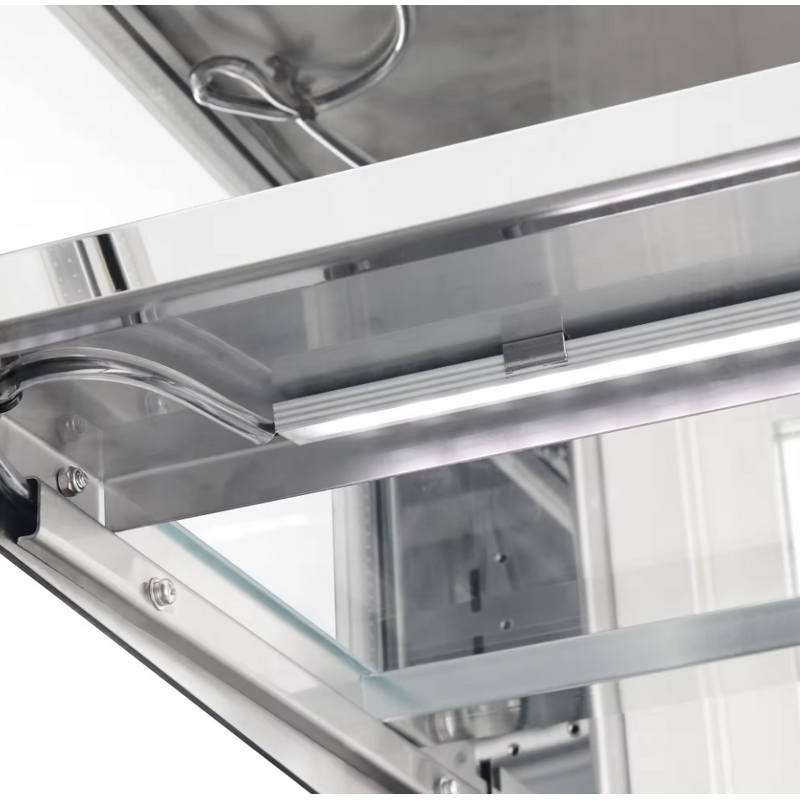 Bakery Display Cooler Factory - Vertical Right Angle White Air Cooling with LED