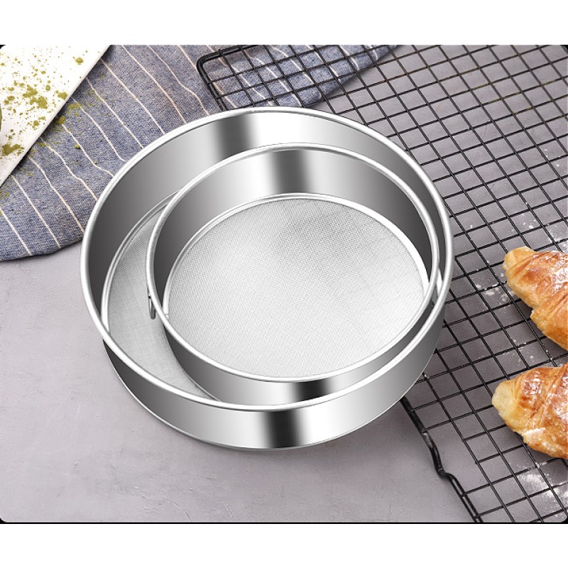 Flour Sifter Manufacturer - 40/60 Mesh Stainless Steel Round Sieve Baking Tools