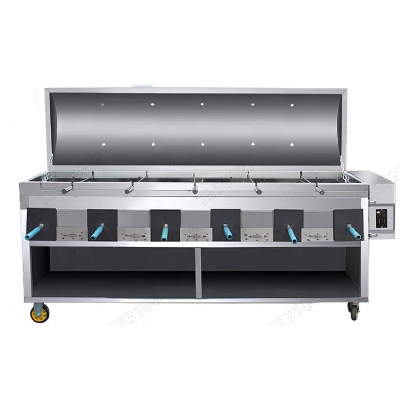 Automatic Rotating Oven Manufacturer - 6 Heads Chicken BBQ Oven Lamb Roasting Machine