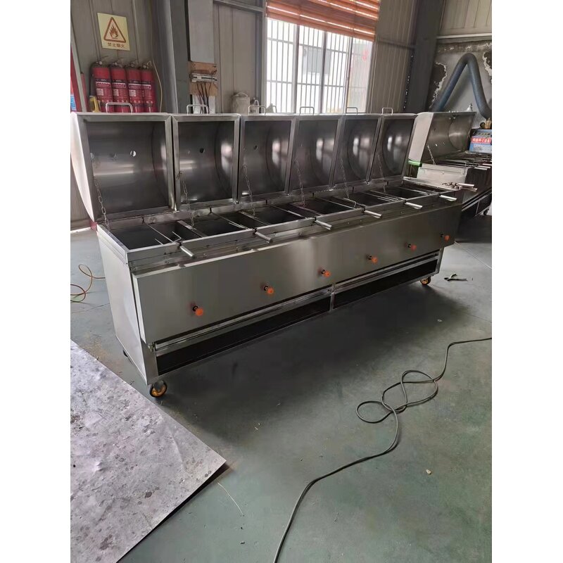 Eight-head Roast Stove Supplier - Stainless Steel Movable Cart Box Galvanized Propane