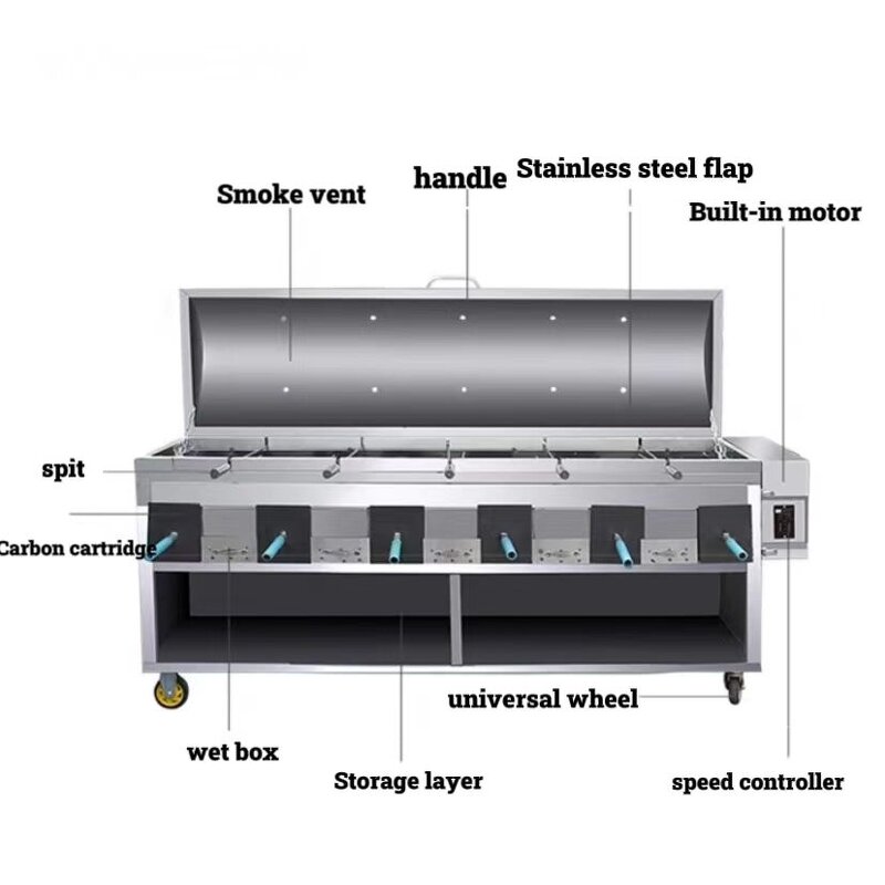 Gas Stove Fryer Factory - Six Head Double Gas Fryer Noodles Machine